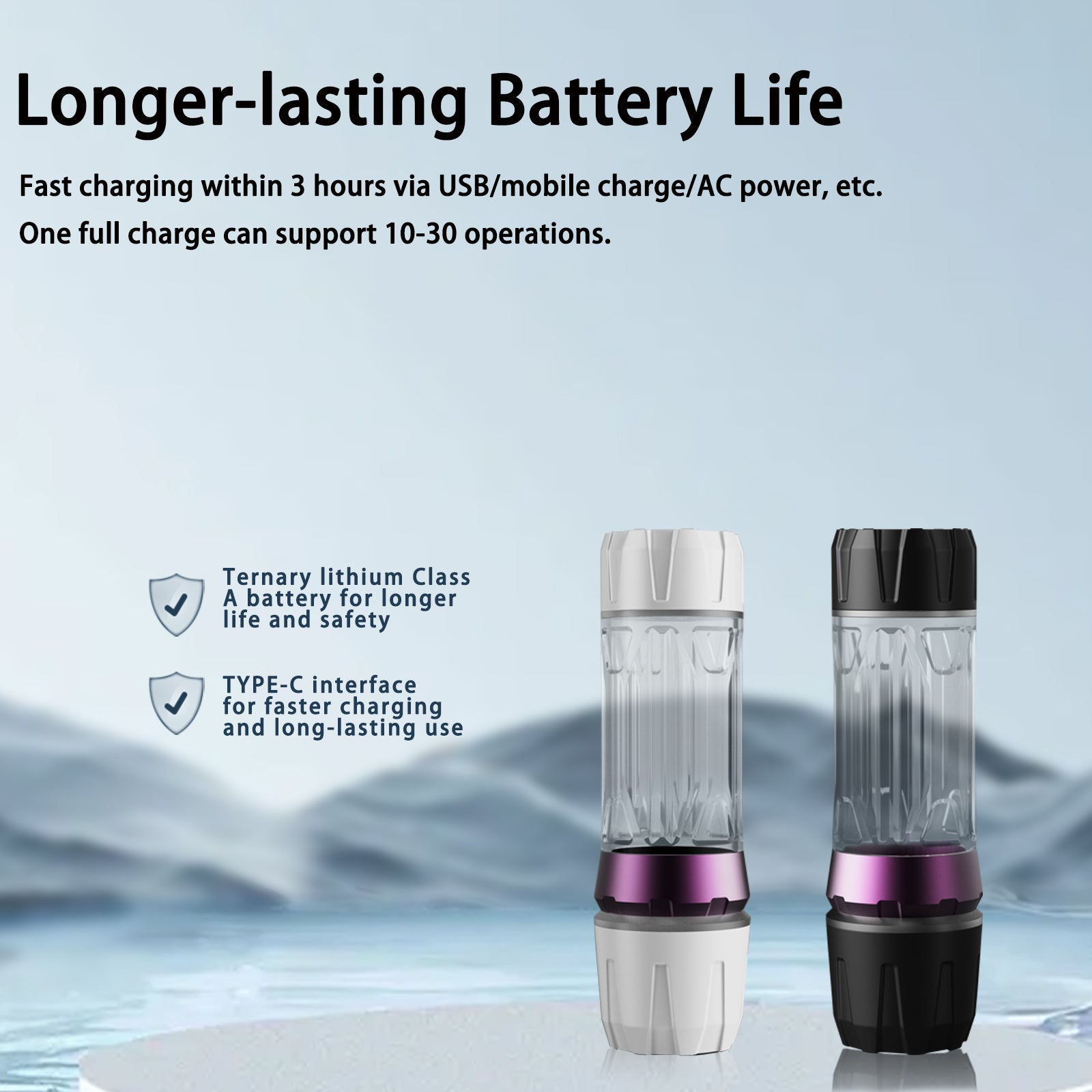 New Design 8000 PPB Ultra Saturated Hydrogen Rich Water Cup and Electrolytic Hydrogen with LED lights Leak Proof